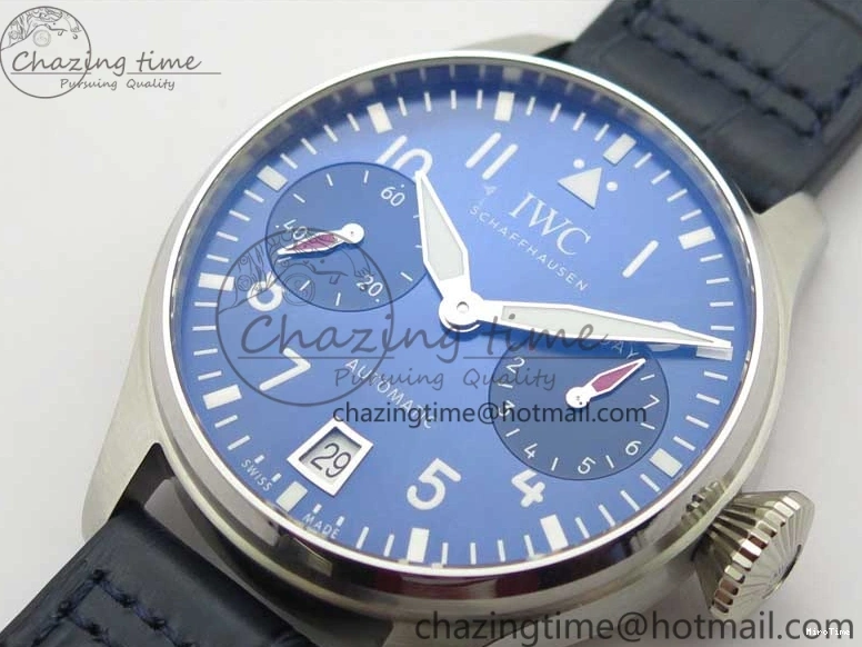 MIROTIME 0507 Supportive Big Pilot IW501008 “Boutique London” SS ZF Best Edition Blue Dial on Blue Leather Strap A 7106